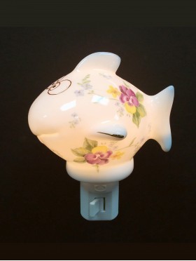 Porcelain Fish Night Light With Gift Box
